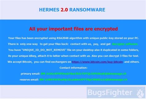 hermes 2.0 ransomware|Hermes 2.1 ransomware removal.